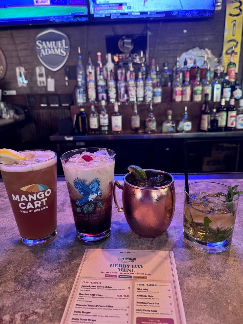 Bradshaw Social House drinks at the bar